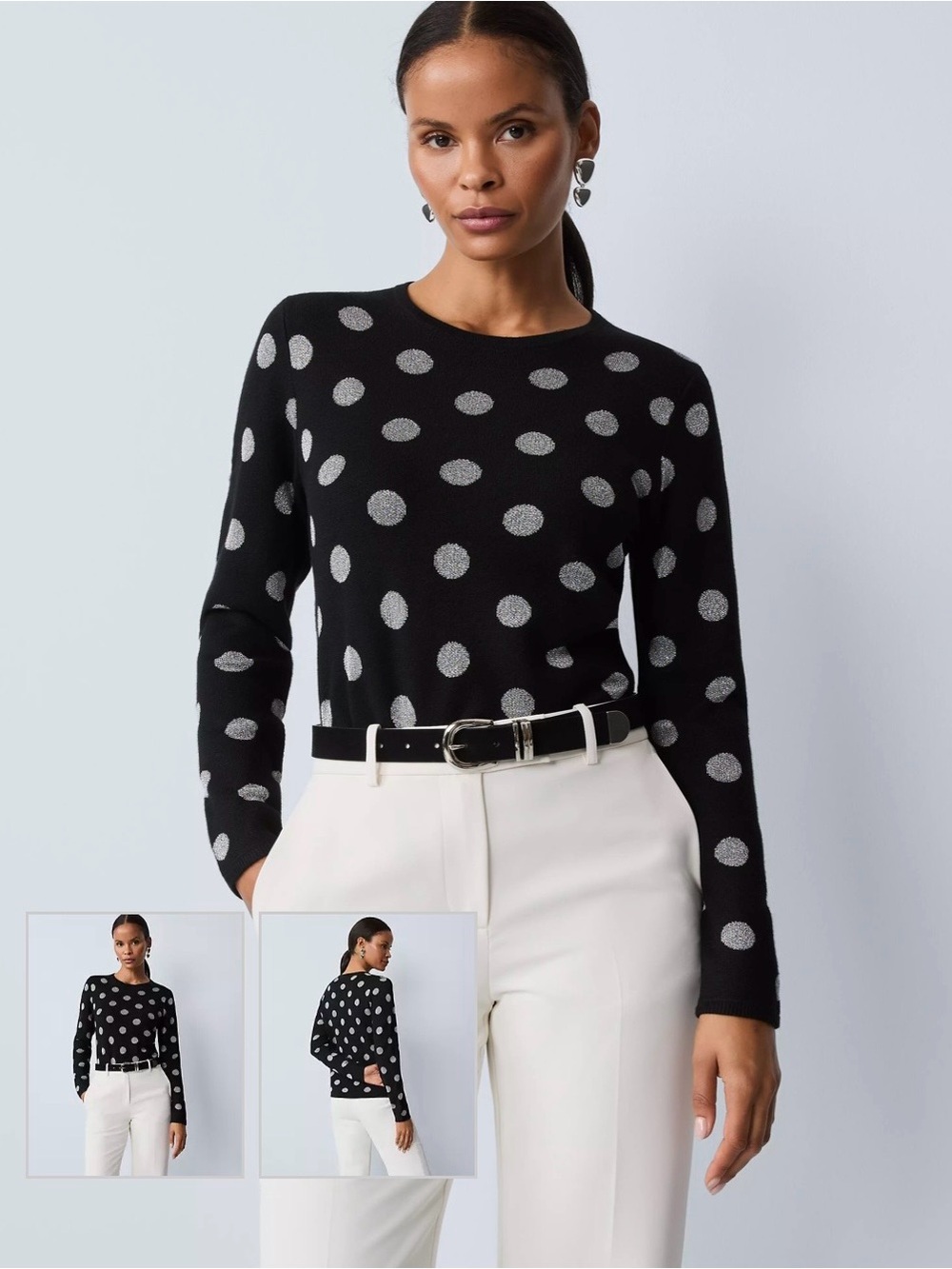 Ann Taylor - Black Polka Dot Crewneck (medium)